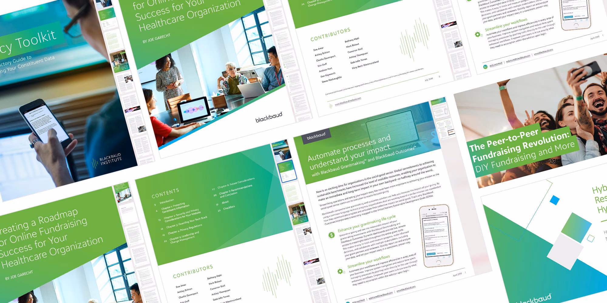 Blackbaud ebook design — digital publication layout design for nonprofit technology client