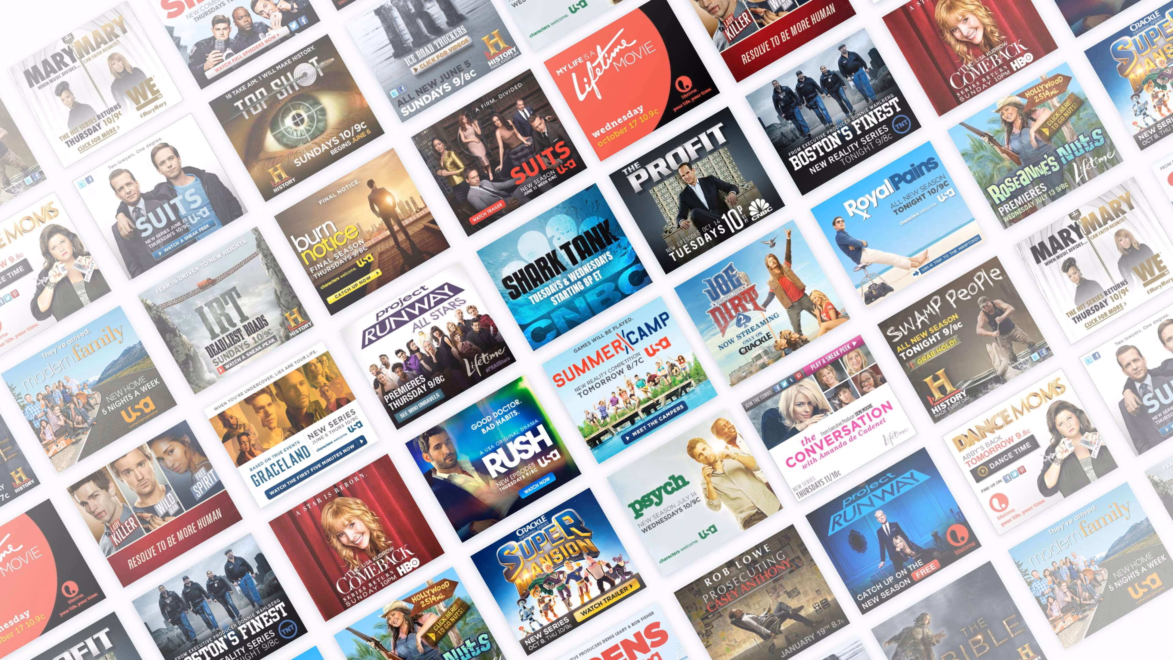 Over my many design years I've created thousands of display ads — from static back ups to fully programmed HTML5 units, I've done it all! 