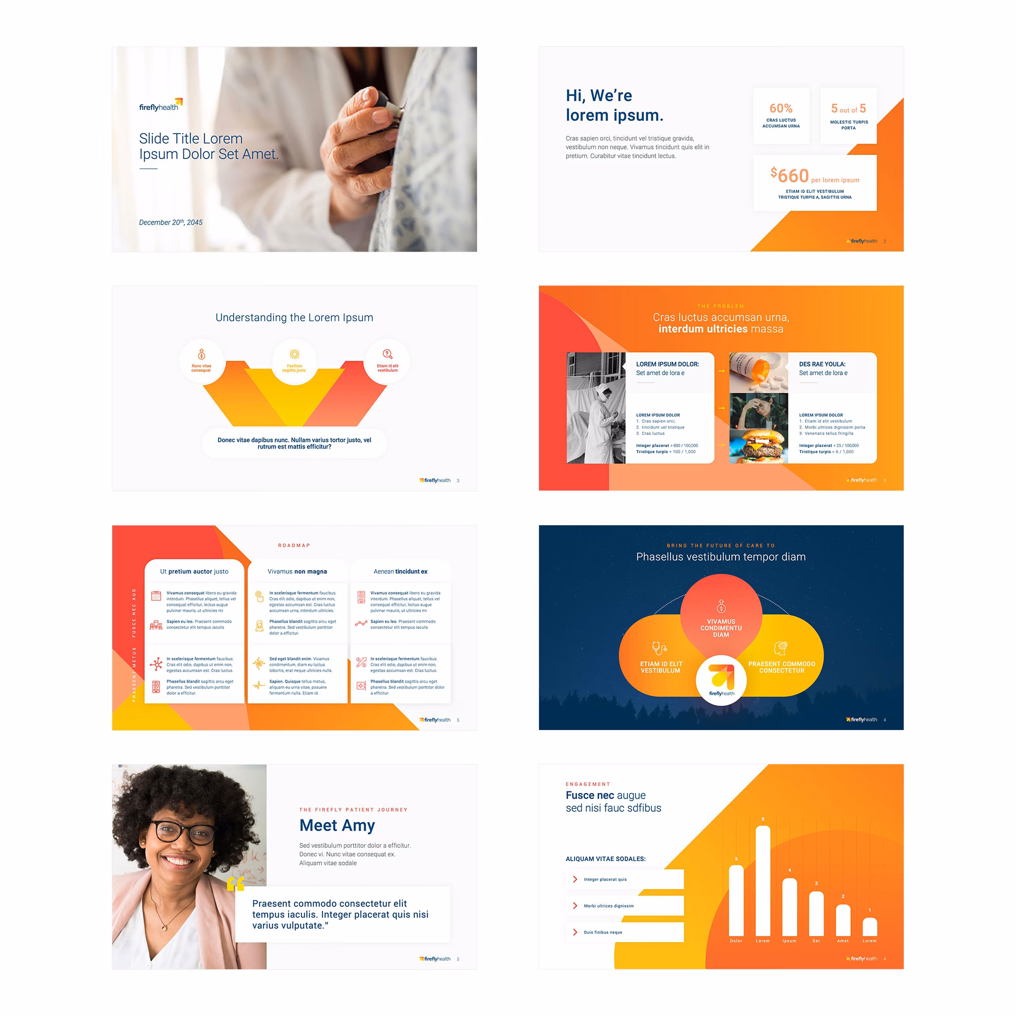 Firefly Health slide deck template — PowerPoint presentation design with new brand identity applied