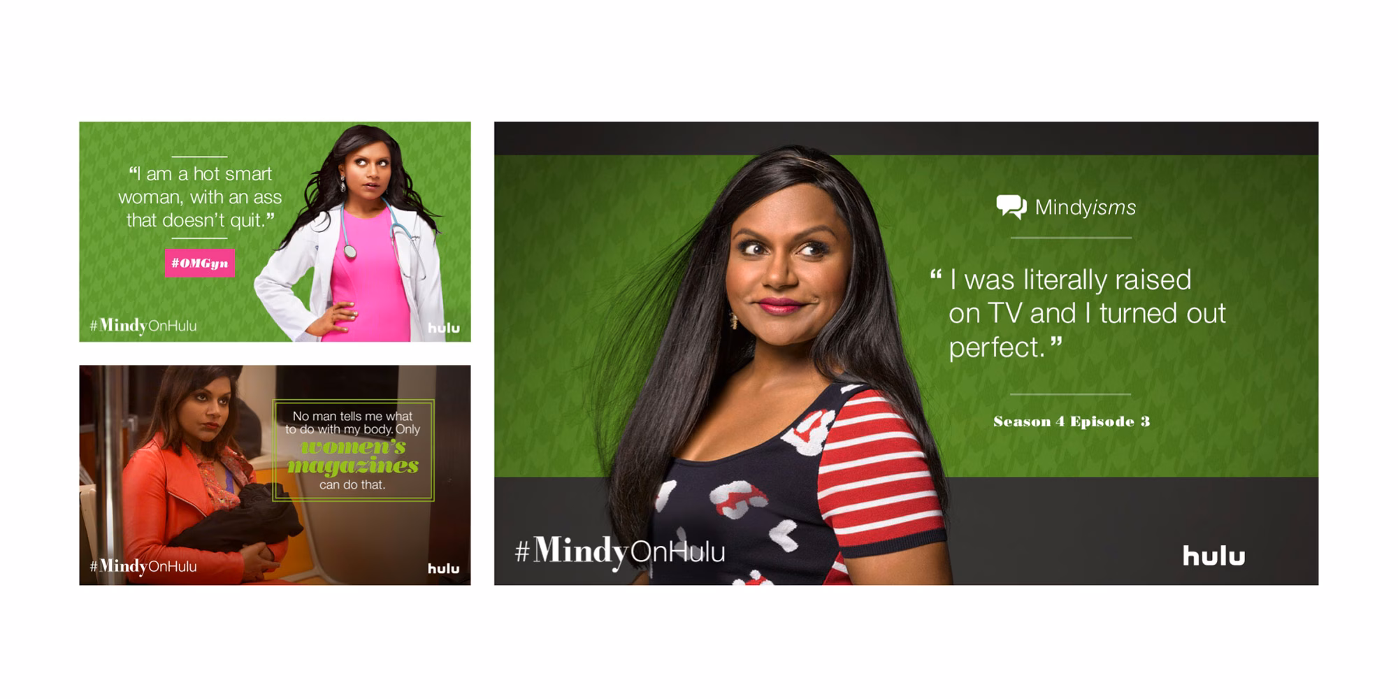 The Mindy Project social media design — Hulu digital marketing assets and social media graphics
